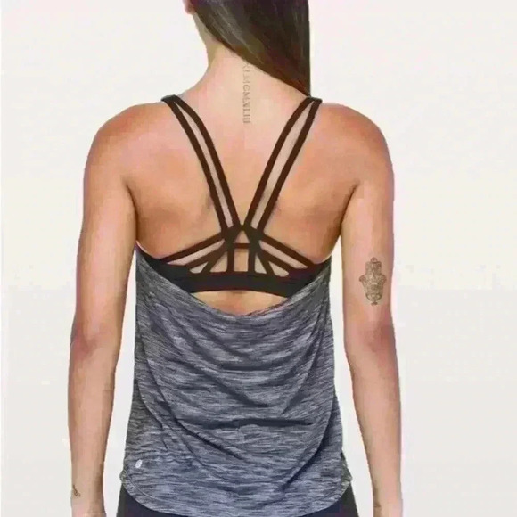 Lululemon Moment To Movement  2-In-1 Tank
Heathered Black / Black - Picture 2 of 5